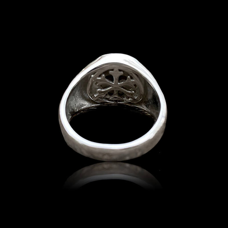 Rock Symbol 925 Sterling Silver Skull Ring