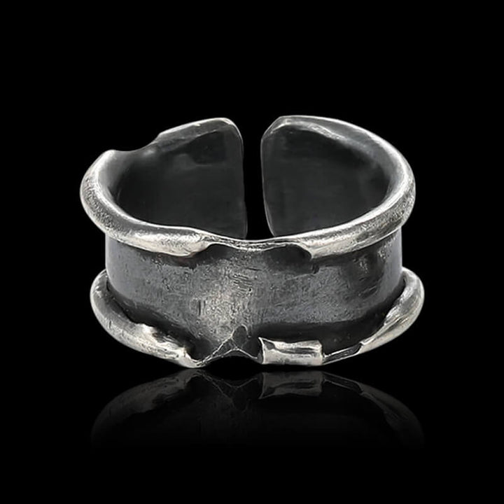 Rolled Up Paper 999 Sterling Silver Couple Ring