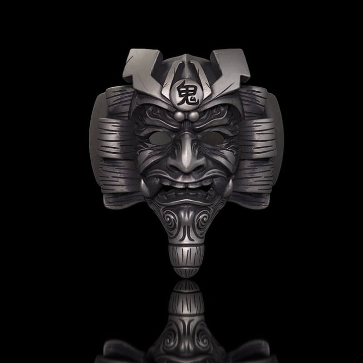 Ronin Ghost Samurai Sterling Silver Ring | RoyalLuster.com