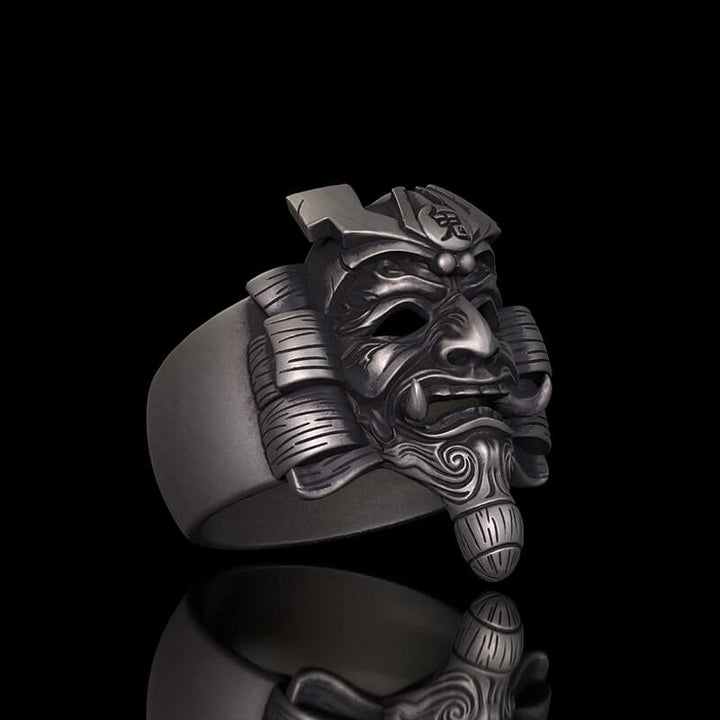 Ronin Ghost Samurai Sterling Silver Ring | RoyalLuster.com