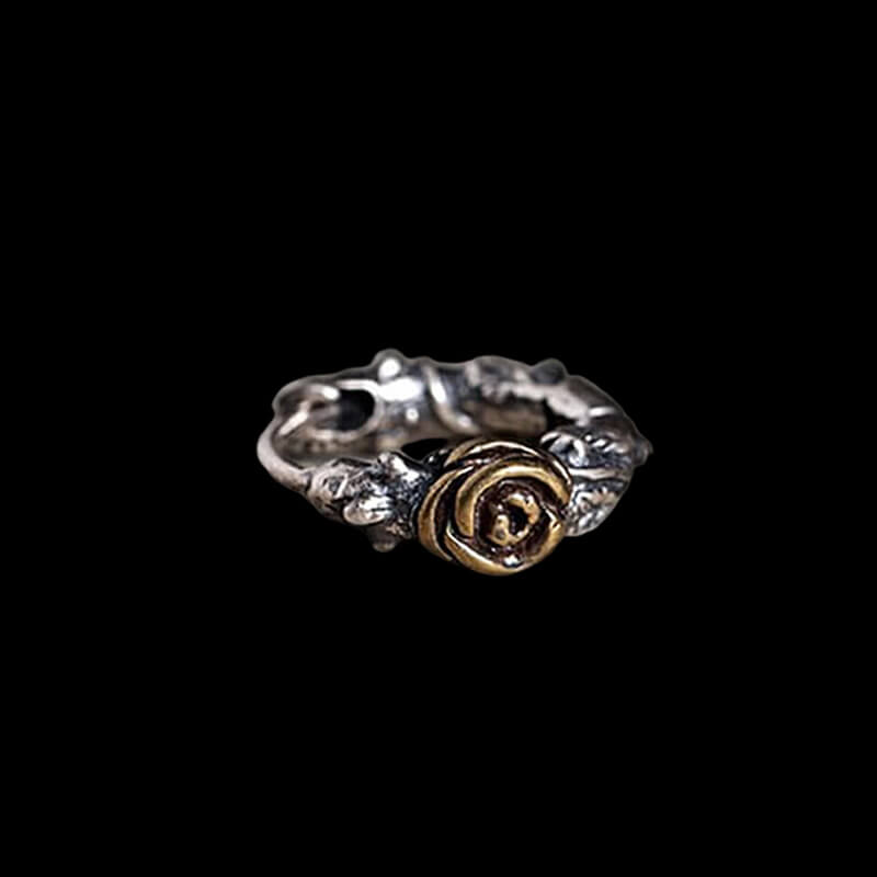 Rose and Thorns 925 Sterling Silver Hoop Earrings