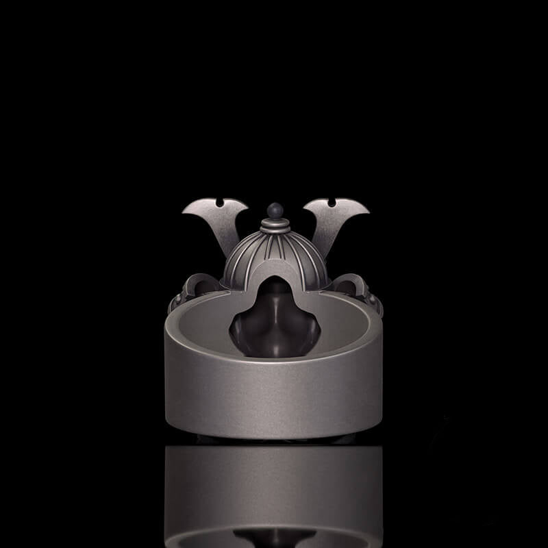 Samurai Mask Warrior Helmet Sterling Silver Ring