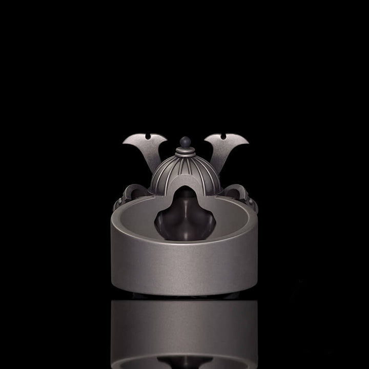 Samurai Mask Warrior Helmet Sterling Silver Ring
