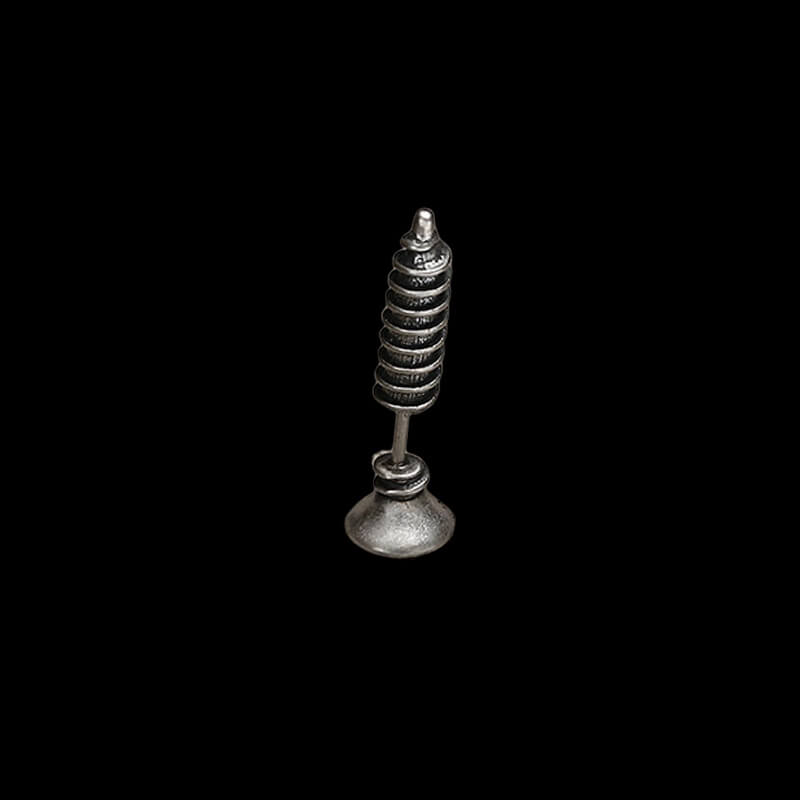 Screw 925 Sterling Silver Punk Stud Earrings