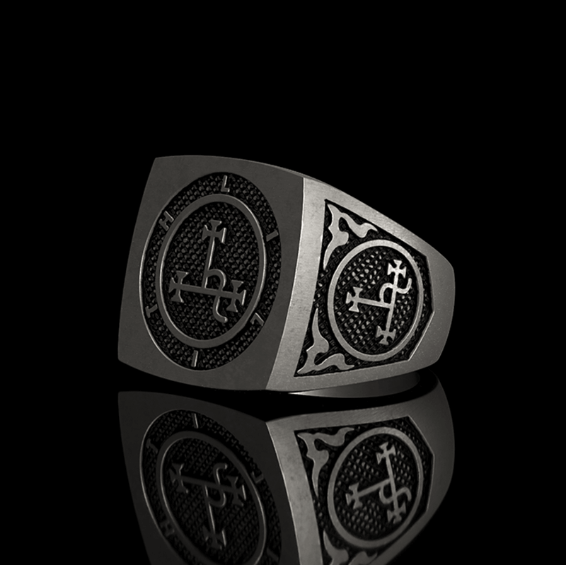 Sigil of Lilith Symbol 925 Sterling Silver Ring