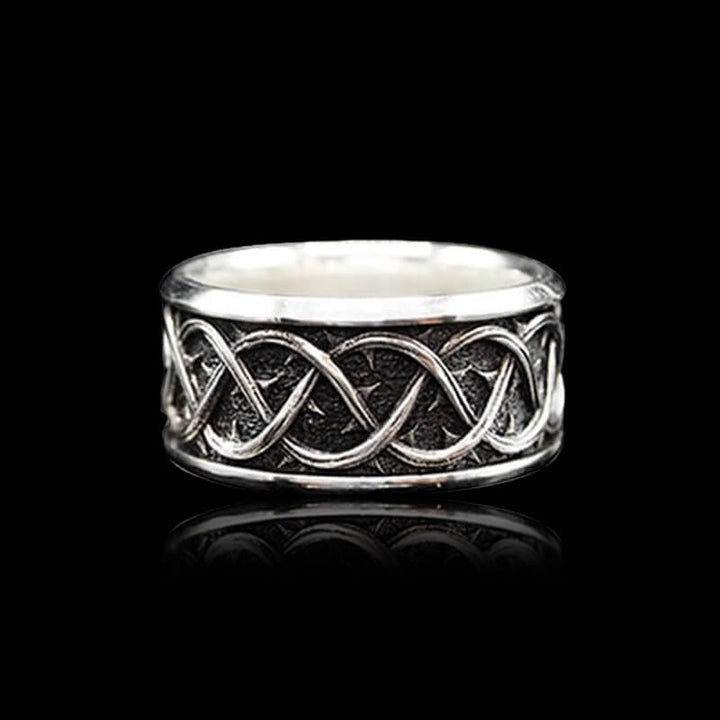 Simple Celtic Knot Thorns 925 Sterling Silver Engagement Ring 01 | RoyalLuster.com
