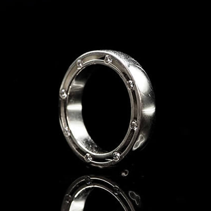 Simple Gem Set 925 Sterling Silver Engagement Ring