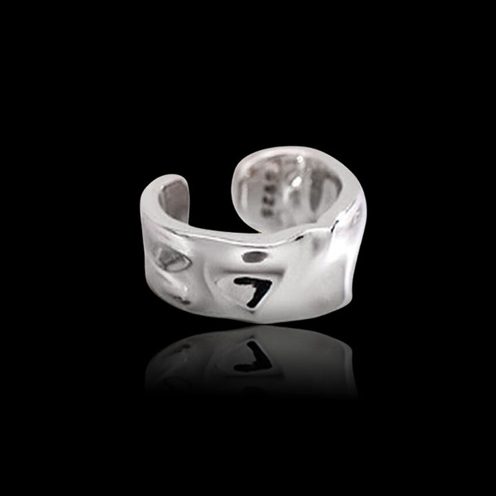 Simple Irregular Geometric 925 Sterling Silver Ear Cuffs