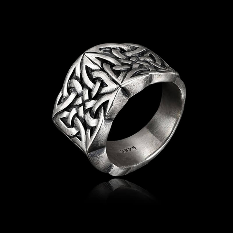 Simple Knot 925 Sterling Silver Viking Ring