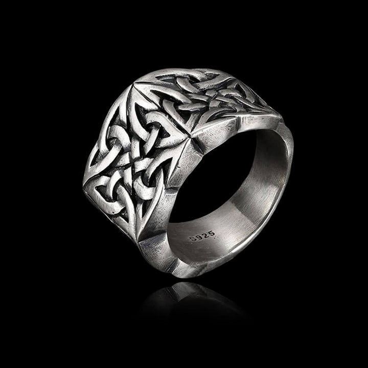 Simple Knot 925 Sterling Silver Viking Ring