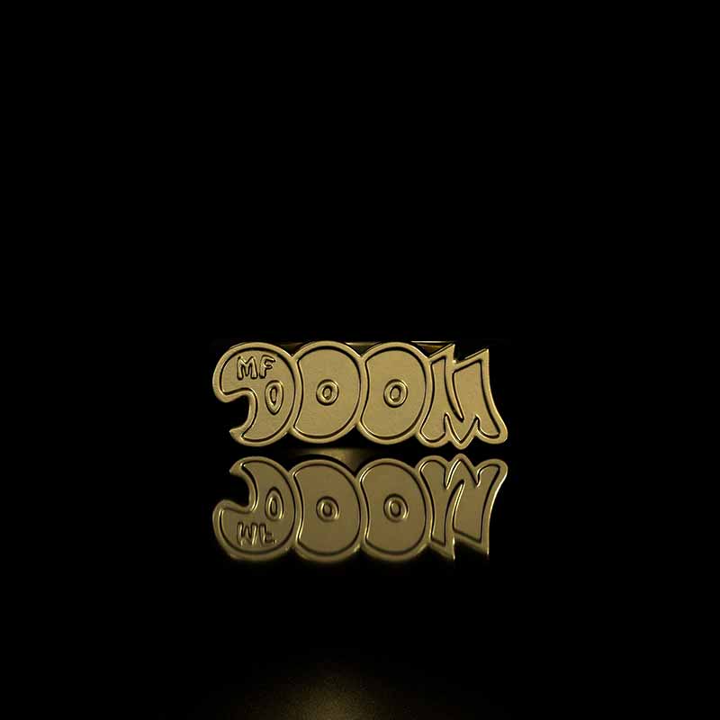 Simple MF DOOM Letters Sterling Silver Ring | RoyalLuster.com
