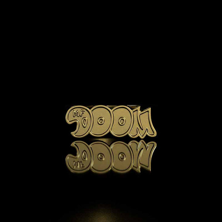 Simple MF DOOM Letters Sterling Silver Ring | RoyalLuster.com