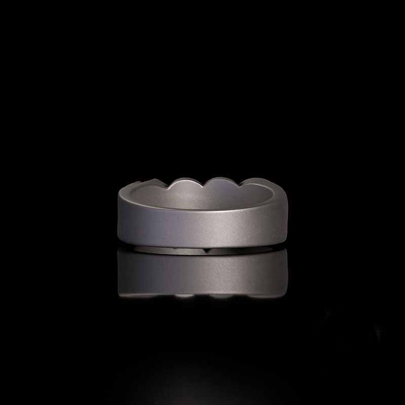Simple MF DOOM Letters Sterling Silver Ring | RoyalLuster.com