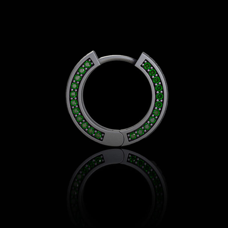 Simple Viking Runes Zircon Sterling Silver Stud Earrings | RoyalLuster.com