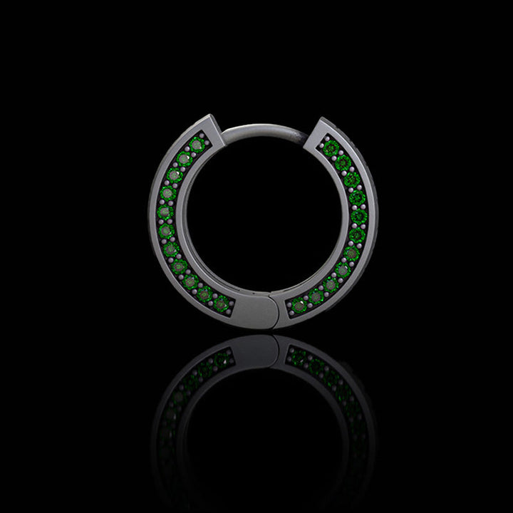 Simple Viking Runes Zircon Sterling Silver Stud Earrings | RoyalLuster.com