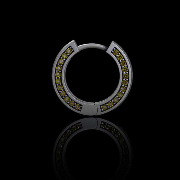 Simple Viking Runes Zircon Sterling Silver Stud Earrings | RoyalLuster.com