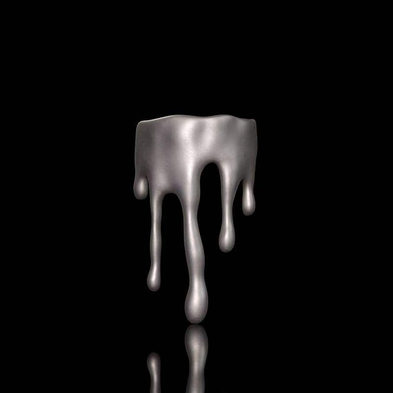 Simple Water Drop Shape Sterling Silver Ring