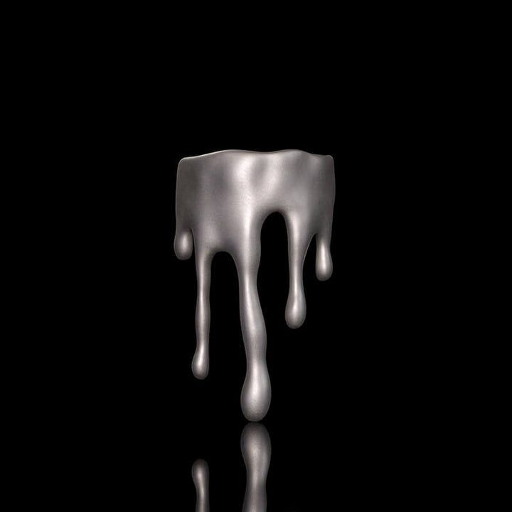 Simple Water Drop Shape Sterling Silver Ring