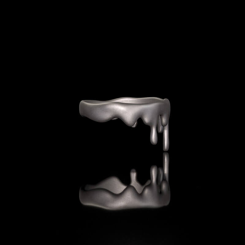 Simple Water Drop Shape Sterling Silver Ring