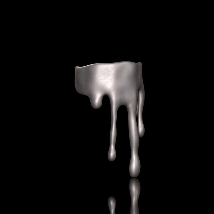 Simple Water Drop Shape Sterling Silver Ring