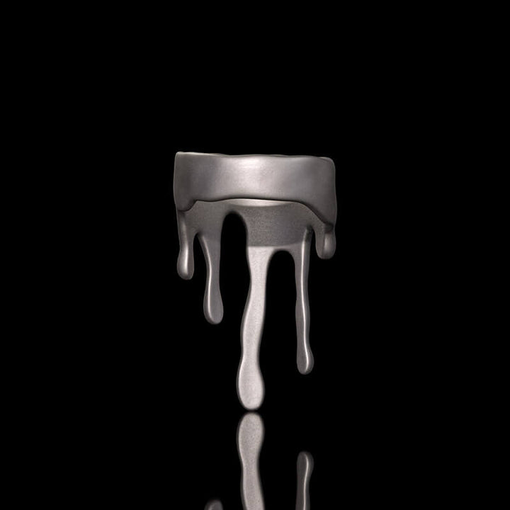 Simple Water Drop Shape Sterling Silver Ring