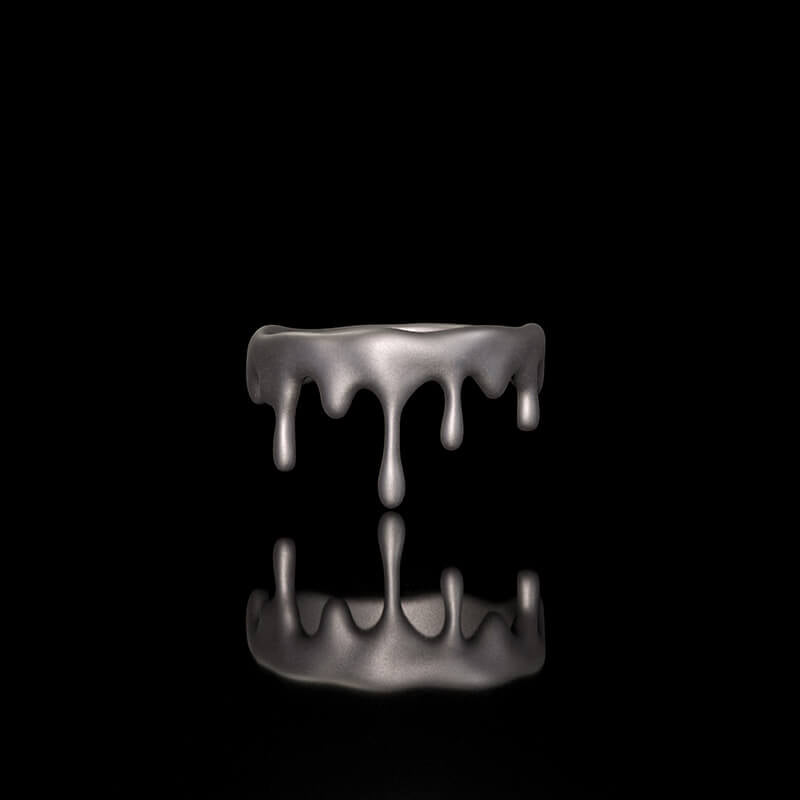 Simple Water Drop Shape Sterling Silver Ring 01 | RoyalLuster.com