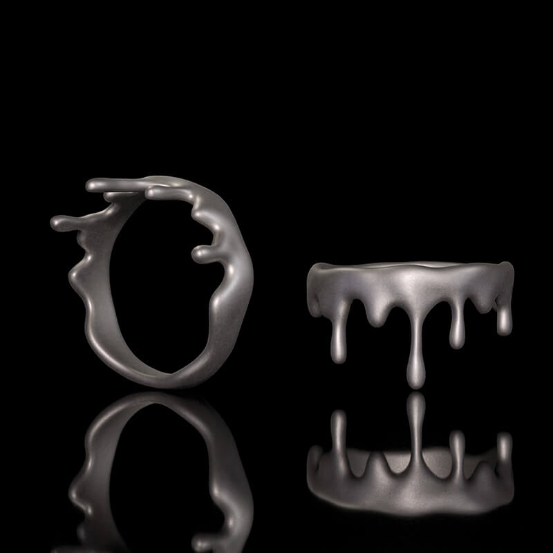 Simple Water Drop Shape Sterling Silver Ring 03 | RoyalLuster.com