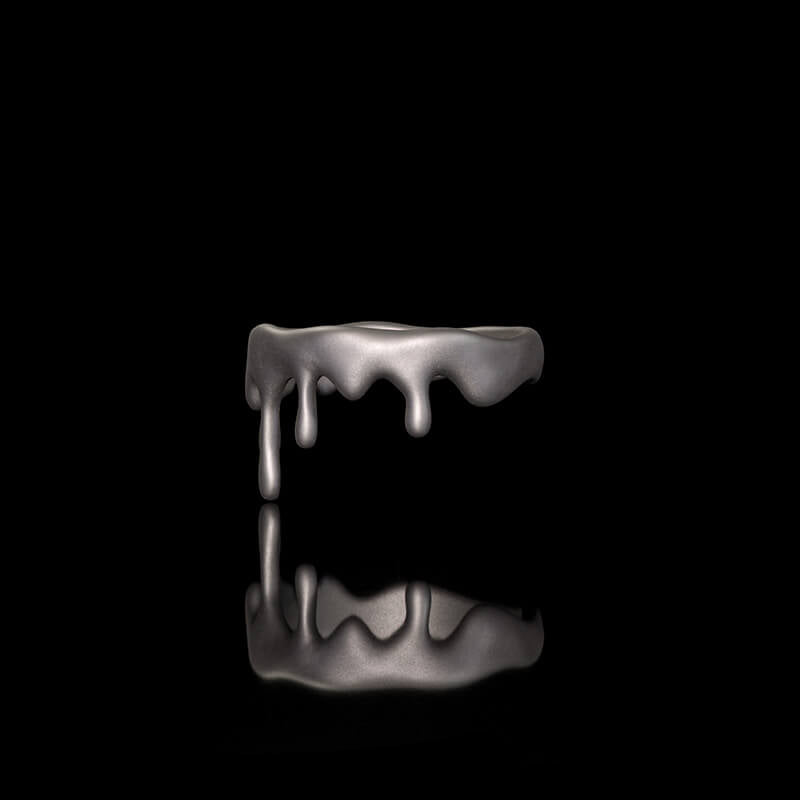 Simple Water Drop Shape Sterling Silver Ring