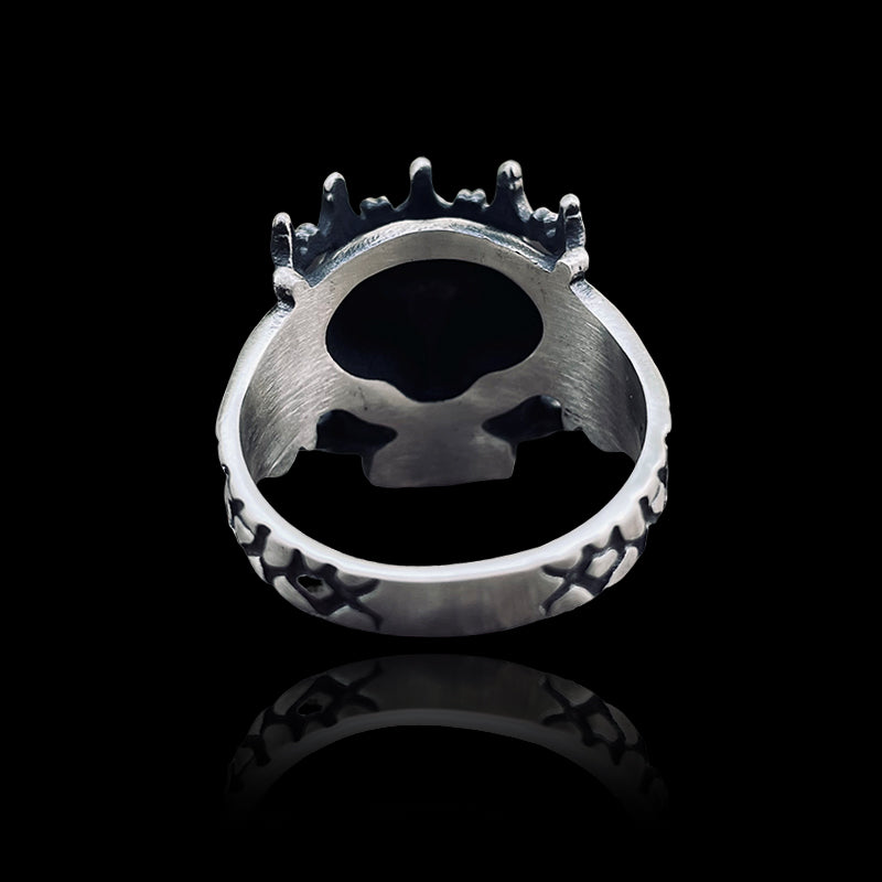 Skeleton King With Crown 925 Sterling Silver Ring