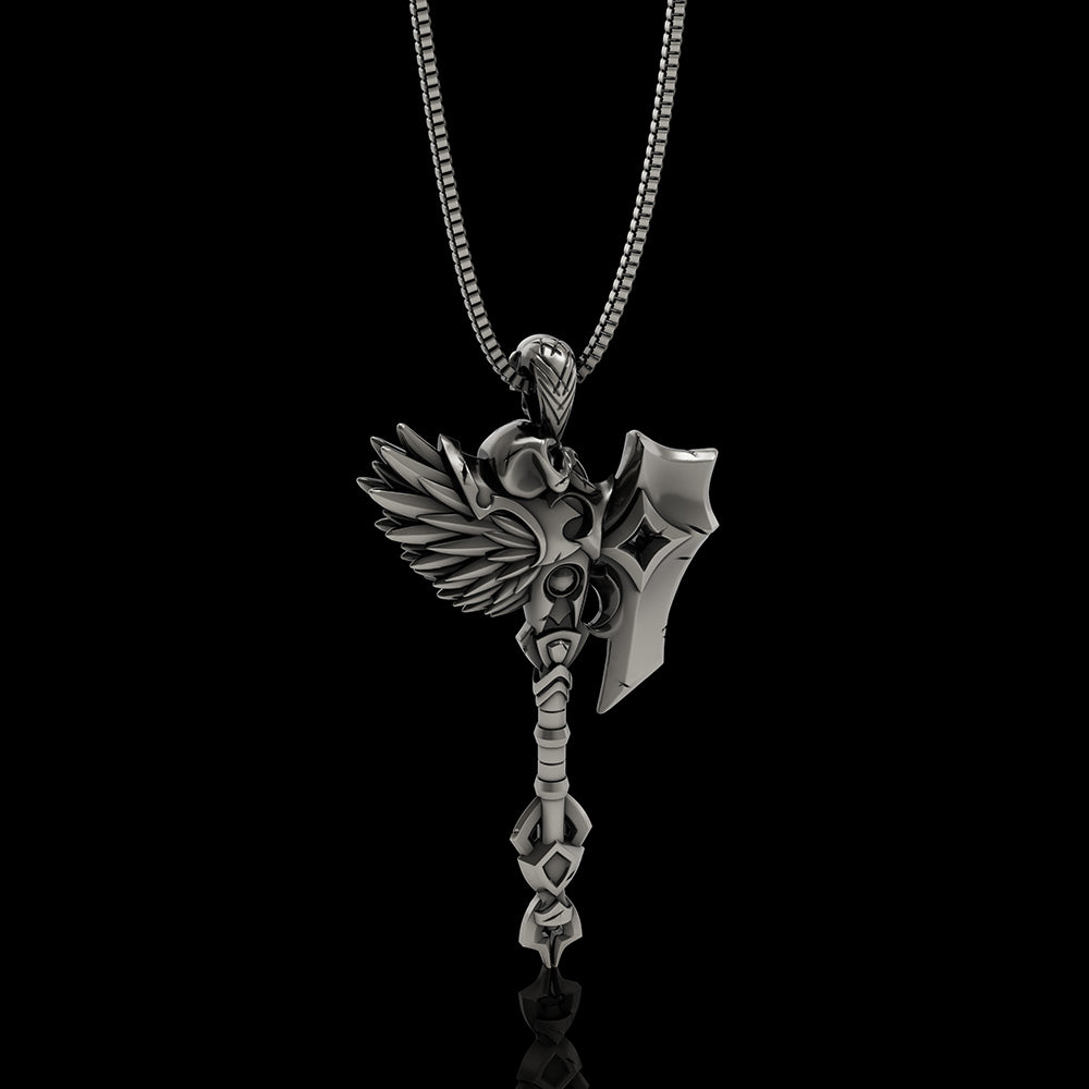 Skull Gorehowl Tomahawk 925 Sterling Silver VikingPendant