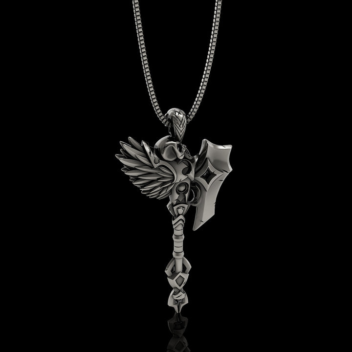 Skull Gorehowl Tomahawk 925 Sterling Silver VikingPendant