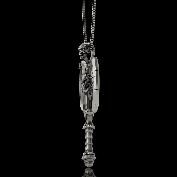 Skull Gorehowl Tomahawk 925 Sterling Silver VikingPendant
