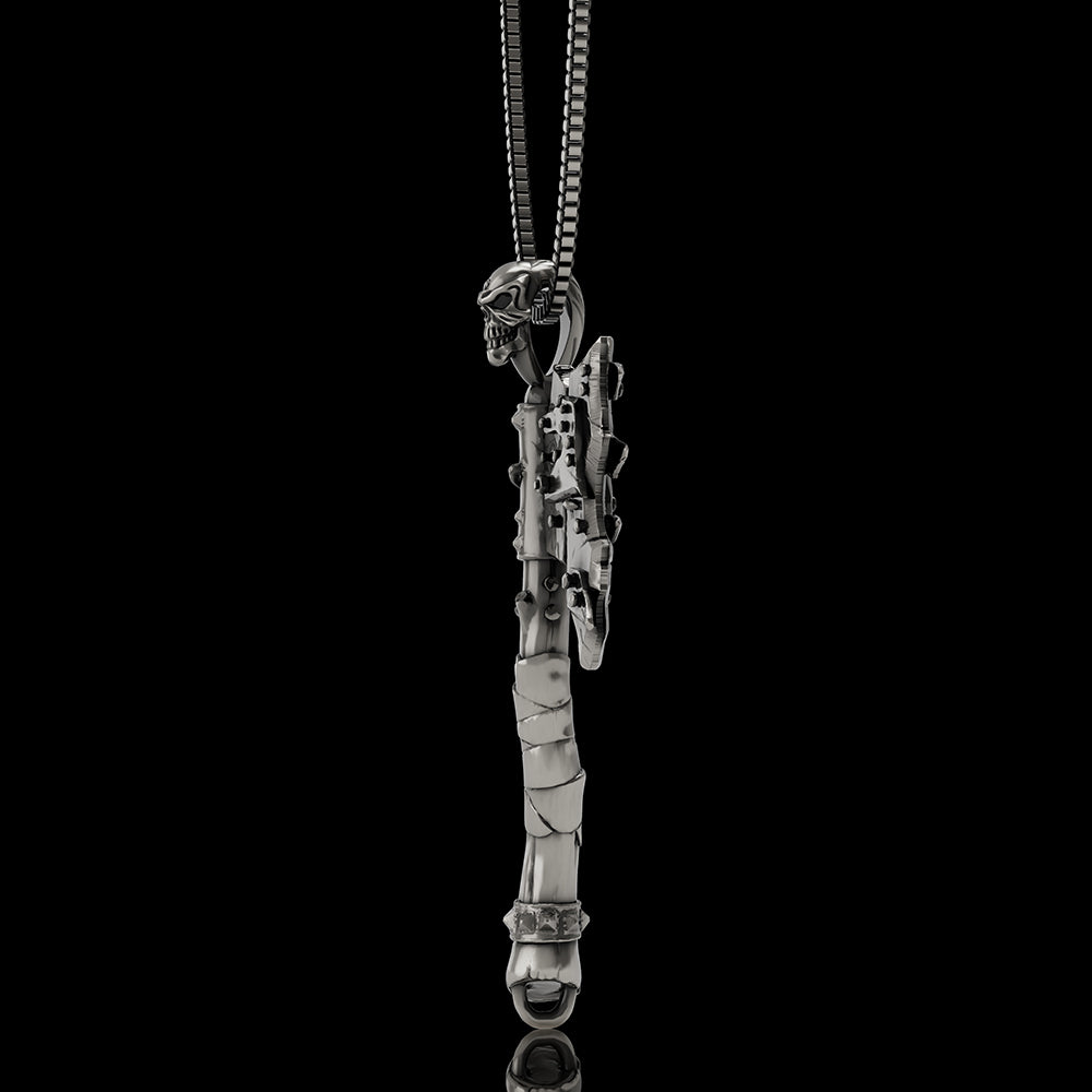 Skull Gorehowl Tomahawk 925 Sterling Silver VikingPendant