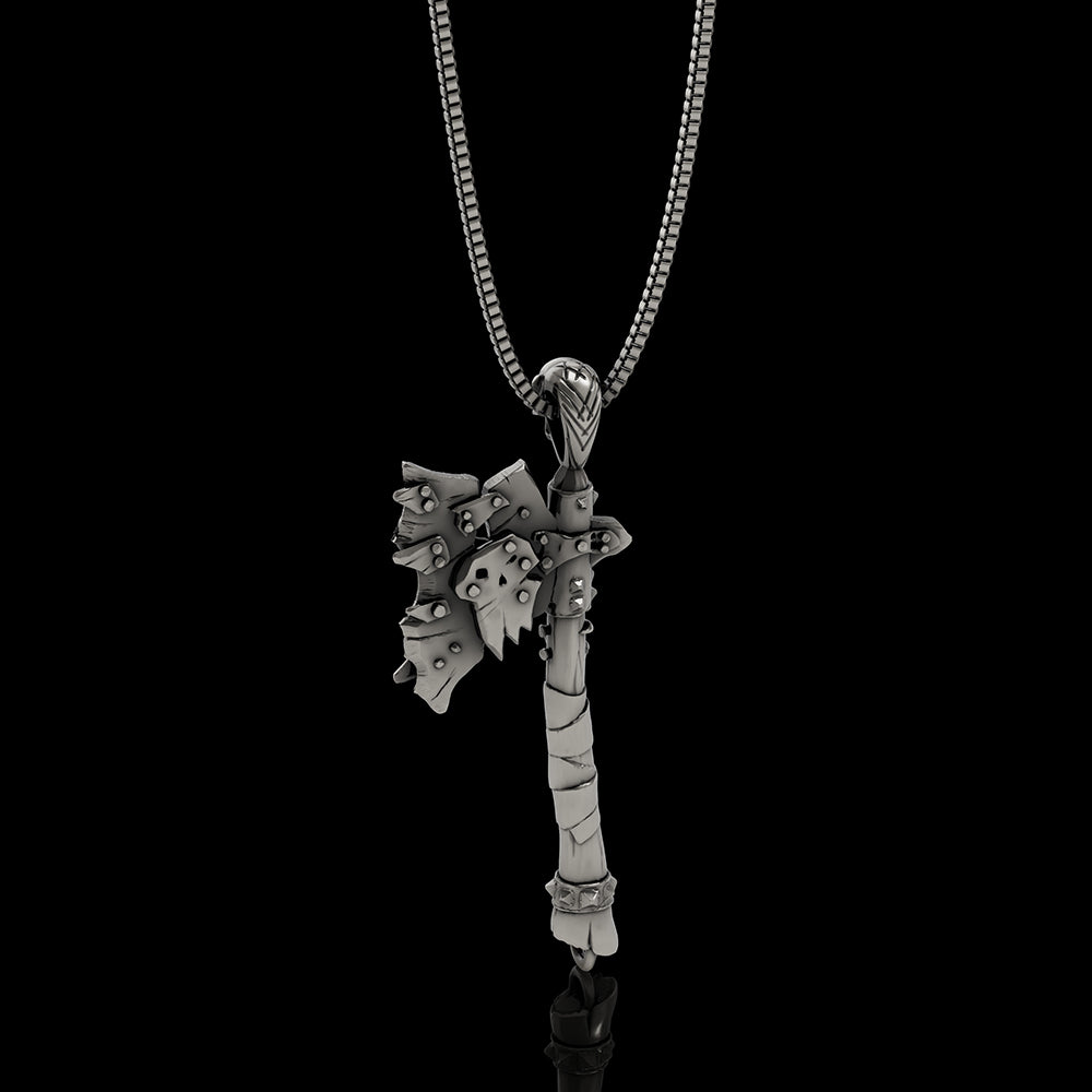 Skull Gorehowl Tomahawk 925 Sterling Silver VikingPendant
