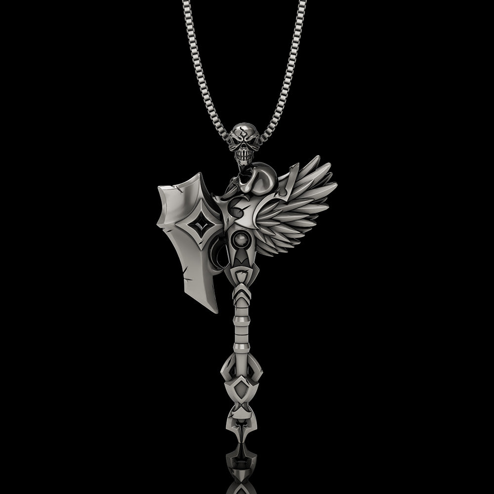 Skull Gorehowl Tomahawk 925 Sterling Silver VikingPendant