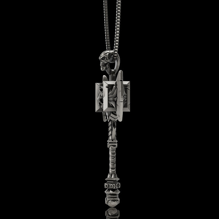 Skull Gorehowl Tomahawk 925 Sterling Silver VikingPendant