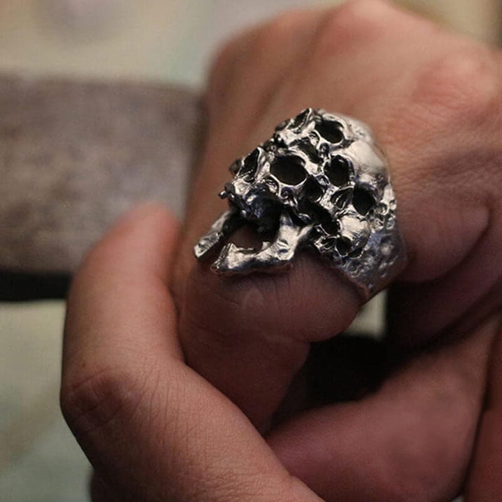 Skull Design 925 Sterling Silver Ring