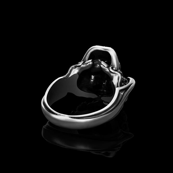Skull Fangs Mask 925 Sterling Silver Ring