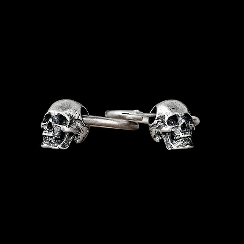 Skull Head 925 Sterling Silver Earring