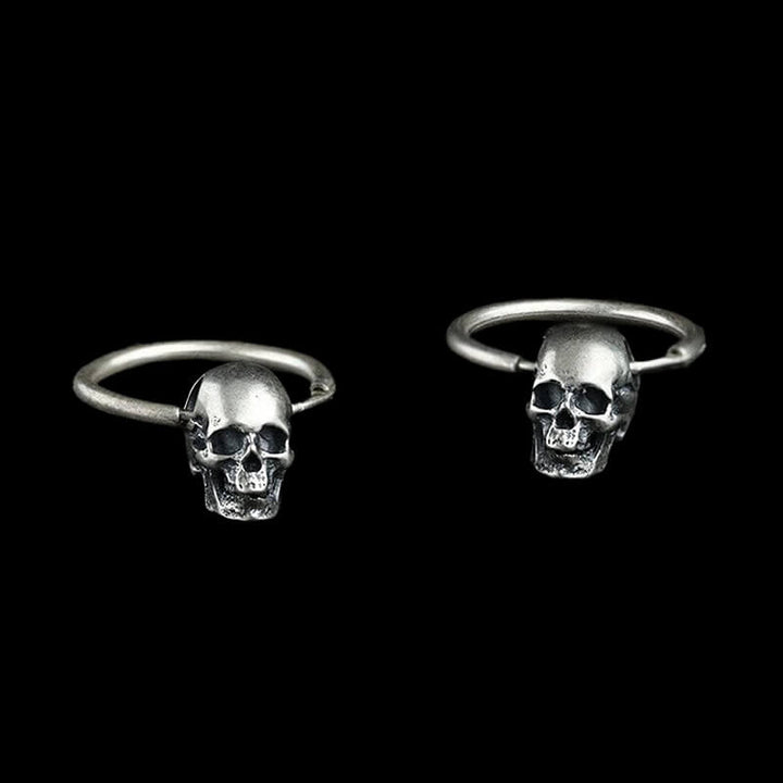 Skull Head 925 Sterling Silver Earring
