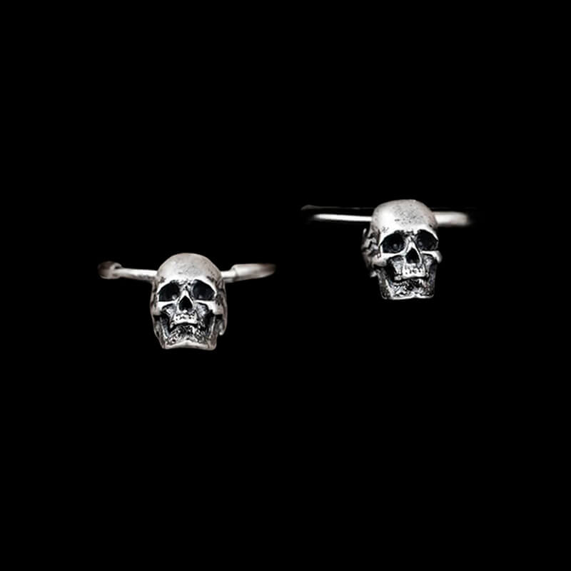 Skull Head 925 Sterling Silver Earring