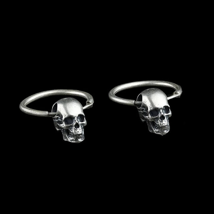 Skull Head 925 Sterling Silver Earring
