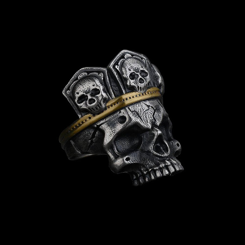 Skull King 925 Sterling Silver Ring
