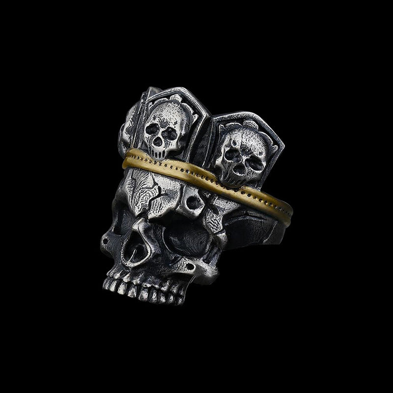 Skull King 925 Sterling Silver Ring