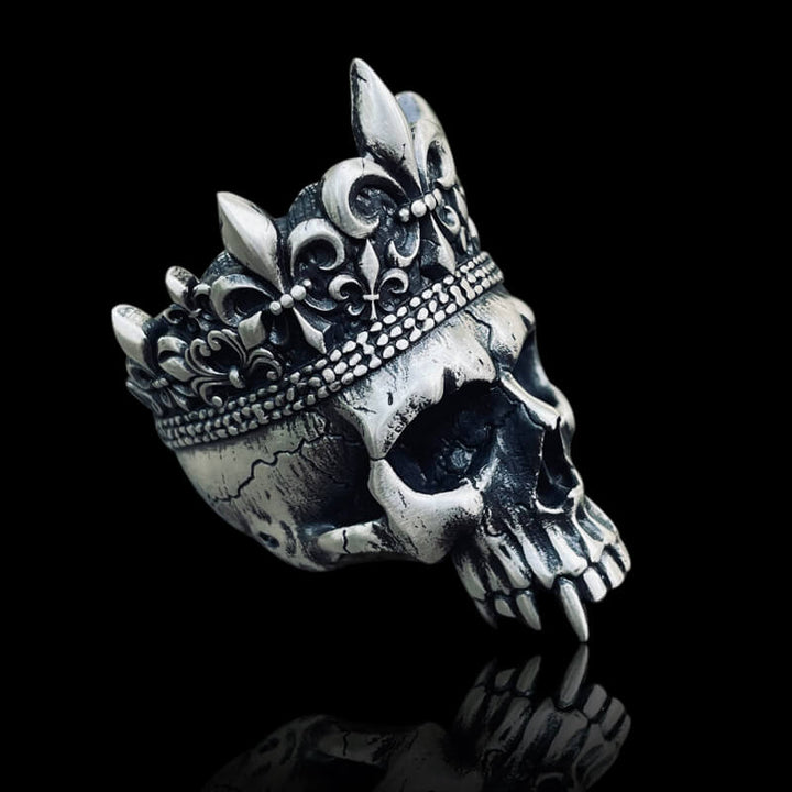 Skull King Crown 925 Sterling Silver Ring