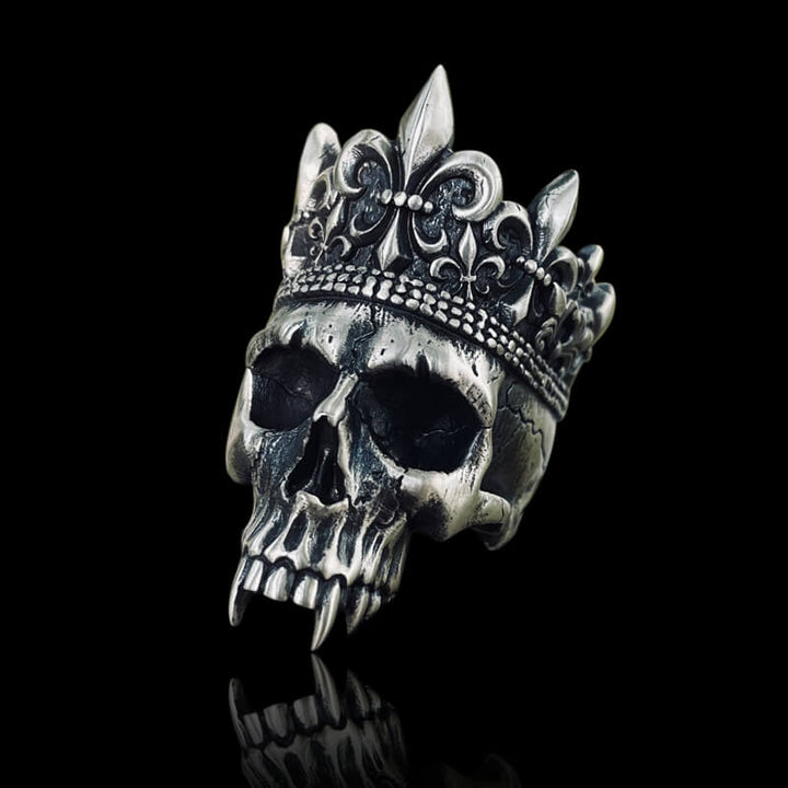Skull King Crown 925 Sterling Silver Ring