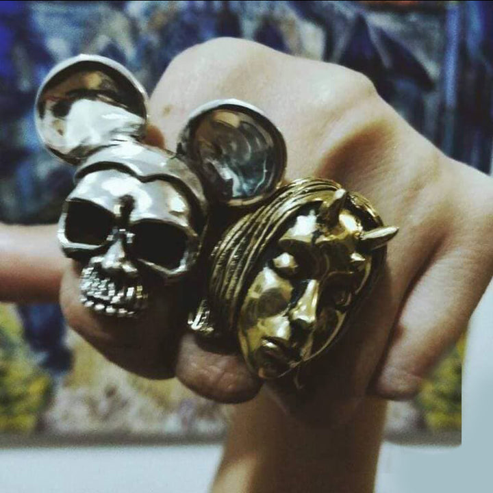Skull Mickey Mouse 925 Sterling Silver Ring