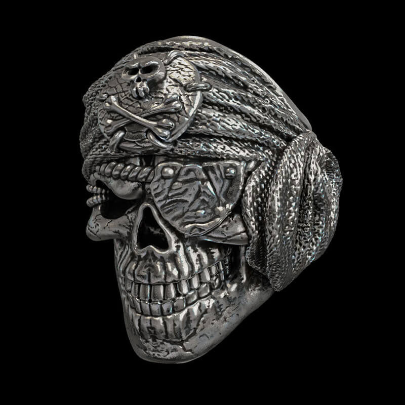 Skull  Pirate 925 Sterling Silver Ring