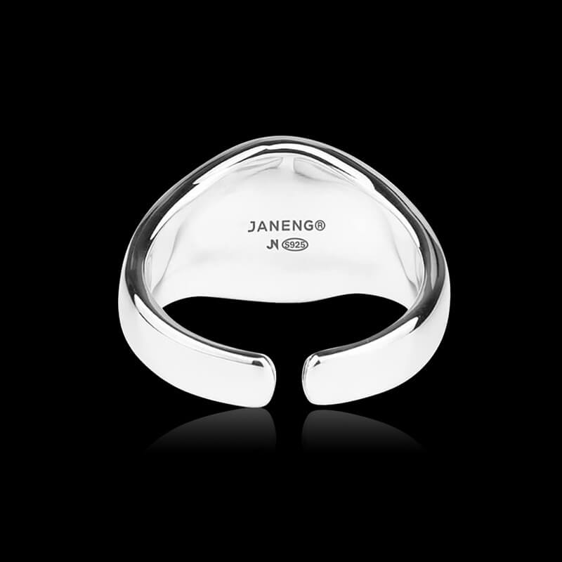 Smiley 925 Sterling Silver Adjustable Ring 02 | RoyalLuster.com
