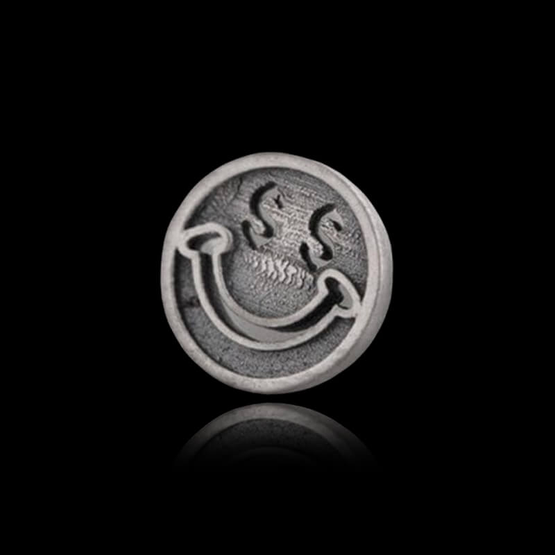 Smiling Face 925 Sterling Silver Stud Earrings